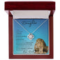 Daughter from Dad (Blue Lion Card) - Love Knot Necklace