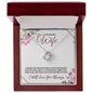 Beautiful Wife - Love & Light (Burgundy) - Love Knot Necklace