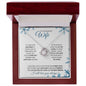 Wife (Snowflake Christmas Card) - Love Knot Necklace