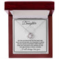 Daughter (Tree Roots Card() - Love Knot Necklace