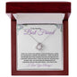 To My Amazing Best Friend / Bestie (Purple) - Love Knot Necklace