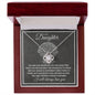 Daughter (Gray Tree Roots Card) - Love Knot Necklace