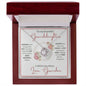 Granddaughter (Floral Frame Card) - Love Knot Necklace