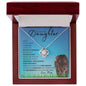 Beautiful Daughter (New Blue Lioness Card) - Love Knot Necklace