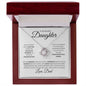 To My Beautiful Daughter (Classic Black and White) - Love Knot Necklace