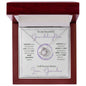 Granddaughter (Purple Circle Card) -Love Knot Necklace
