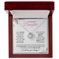 Daughter (Pink Card) - Love Knot Necklace