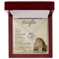 Precious Daughter from Dad (Beige Lion Card) - Love Knot Necklace