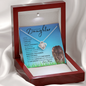 Beautiful Daughter (New Blue Lioness Card) - Love Knot Necklace