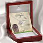 Daughter from Mom (Lioness Card) - Love Knot Necklace