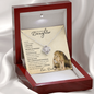 Precious Daughter from Dad (Beige Lion Card) - Love Knot Necklace