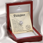 Daughter from Dad (Beige Viking Card) - Love Knot Necklace