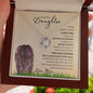 Daughter from Mom (Lioness Card) - Love Knot Necklace