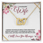 Beautiful Wife - Love & Light (Burgundy) - Interlocking Hearts Necklace