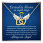 Carried to Heaven On Angels Wings (In memory / Sympathy / Infant loss) - Interlocking Heart Necklace