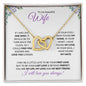 Wife (Purple Card) - Interlocking Hearts Necklace