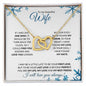 Wife (Snowflake Christmas Card) - Interlocking Hearts Necklace