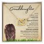 Granddaughter from Grandmother (Lioness Card) - Interlocking Hearts Necklace
