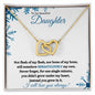 Adopted / Nonbiological Daughter (Blue Snowflake Christmas) - Interlocking Heart Necklace