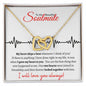 To My Beautiful Soulmate (Locked in Love) - Interlocking hearts necklace