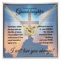 Granddaughter (Cross Card) - Interlocking Hearts Necklace