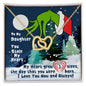 Daughter: You Stole My Heart (Grinch Christmas) - Interlocking Hearts Necklace