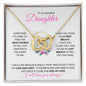 Daughter (Floral Ring Card) - Interlocking Hearts Necklace