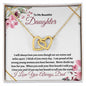 To My Beautiful Daughter (Miles Apart) - Interlocking Hearts Necklace
