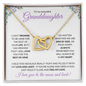 Granddaughter (Purple card) - Interlocking Hearts Necklace