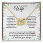 Wife (Speckled Berry Christmas Card) - Interlocking Hearts Necklace