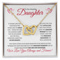 To Our Amazing Daughter from Mom and Dad (Valentine) - Interlocking Hearts Necklace