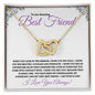 To My Amazing Best Friend / Bestie (Purple) - Interlocking Hearts Necklace
