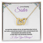To My Amazing Sister (Purple) - Interlocking Hearts Necklace