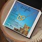Daughter from Mom (New Lioness Card) - Interlocking Hearts Necklace