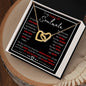 To My Smoking Hot Soulmate ( Red Hot Black Card) - Interlocking Hearts Necklace