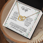 Wife (Speckled Berry Christmas Card) - Interlocking Hearts Necklace