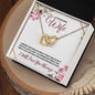 Beautiful Wife - Love & Light (Burgundy) - Interlocking Hearts Necklace
