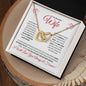 To My Beautiful Wife (Valentine Hearts) - Interlocking Hearts Necklace