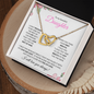 Daughter (Pink Card) - Interlocking Heart Necklace