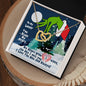 Lover: You Stole My Heart (Grinch Christmas) - Interlocking Hearts Necklace