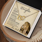 Daughter From Dad (Lion Card) - Interlocking Hearts Necklace
