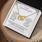 Granddaughter (Purple card) - Interlocking Hearts Necklace