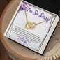 I'm So Sorry (Purple Card) - Interlocking Hearts Necklace