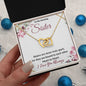 To My Amazing Sister (Burgundy Card) - Interlocking Hearts Necklace
