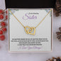 To My Amazing Sister (Purple) - Interlocking Hearts Necklace