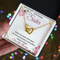To My Amazing Sister (Burgundy Card) - Interlocking Hearts Necklace