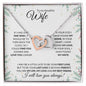 Wife (Speckled Berry Christmas Card) - Interlocking Hearts Necklace