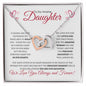To Our Amazing Daughter from Mom and Dad (Valentine) - Interlocking Hearts Necklace