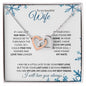 Wife (Snowflake Christmas Card) - Interlocking Hearts Necklace