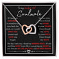 To My Smoking Hot Soulmate ( Red Hot Black Card) - Interlocking Hearts Necklace